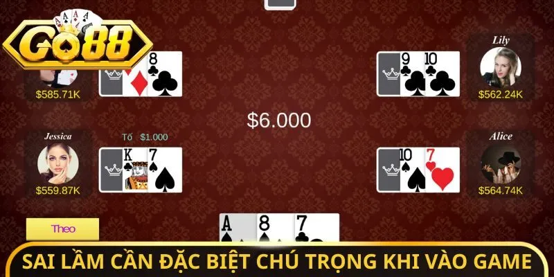 Sai lầm cần đặc biệt chú trọng khi vào game