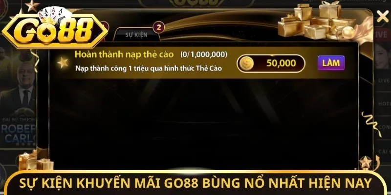 Sự kiện khuyến mãi Go88 bùng nổ nhất hiện nay
